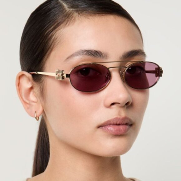 NWT MIU MIU SUNGLASSES WOMEN PINK - Picture 1 of 3